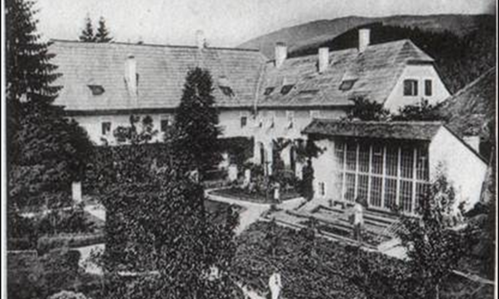 Črno bela fotografija dvorca Radlje iz leta 1902